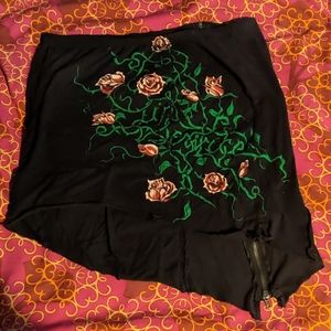 Lip Service rose miniskirt L punk vintage
